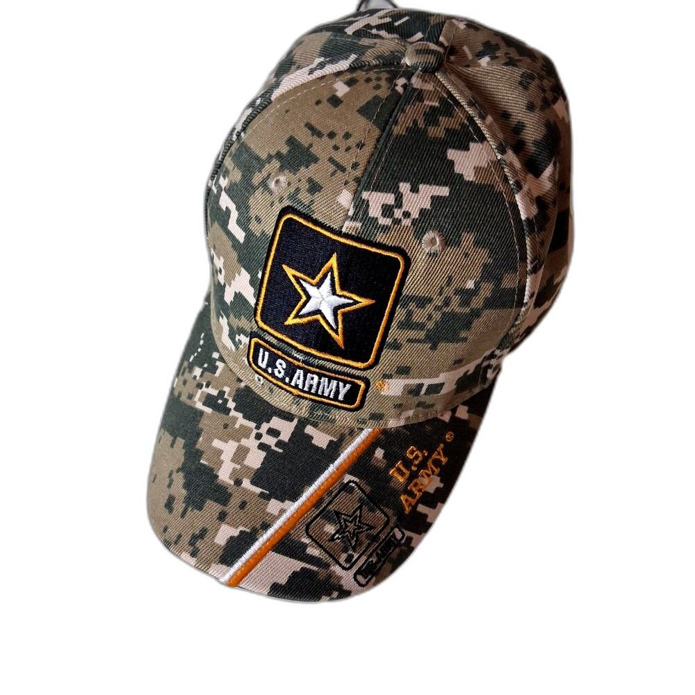 U.S. Army Hat Army Star Digital Camo Baseball Cap Adult Strapback